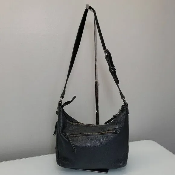 The Sak Kyetra Hobo Bag Black Leather Embroidery Harness Boho Western Biker Goth - Picture 2 of 10